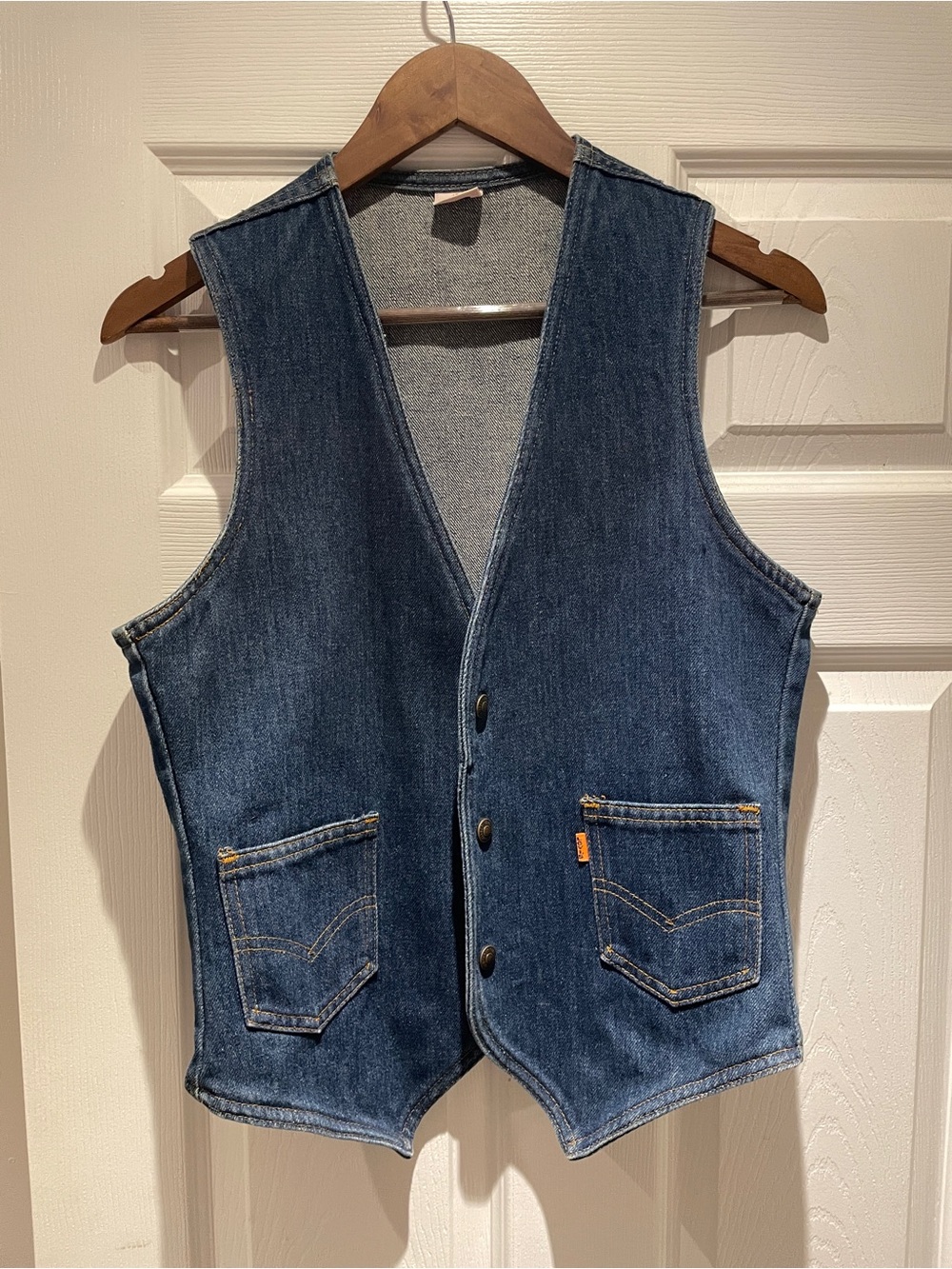 Levi’s vintage denim vest orange tab